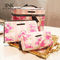 مجموعة حقيبة مستحضرات التجميل الجلدية المصنوعة من الجلد PU بطباعة الزهور