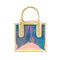 حقيبة شاطئ شفافة قزحية الألوان قابلة لإعادة الاستخدام مقاومة للماء