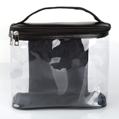 حقيبة أدوات الزينة البلاستيكية الشفافة المحمولة مقاومة للماء للسفر