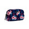 أزياء مخصص خمر الأزهار المطبوعة حقيبة ماكياج تسمية خاصة صغيرة للسفر